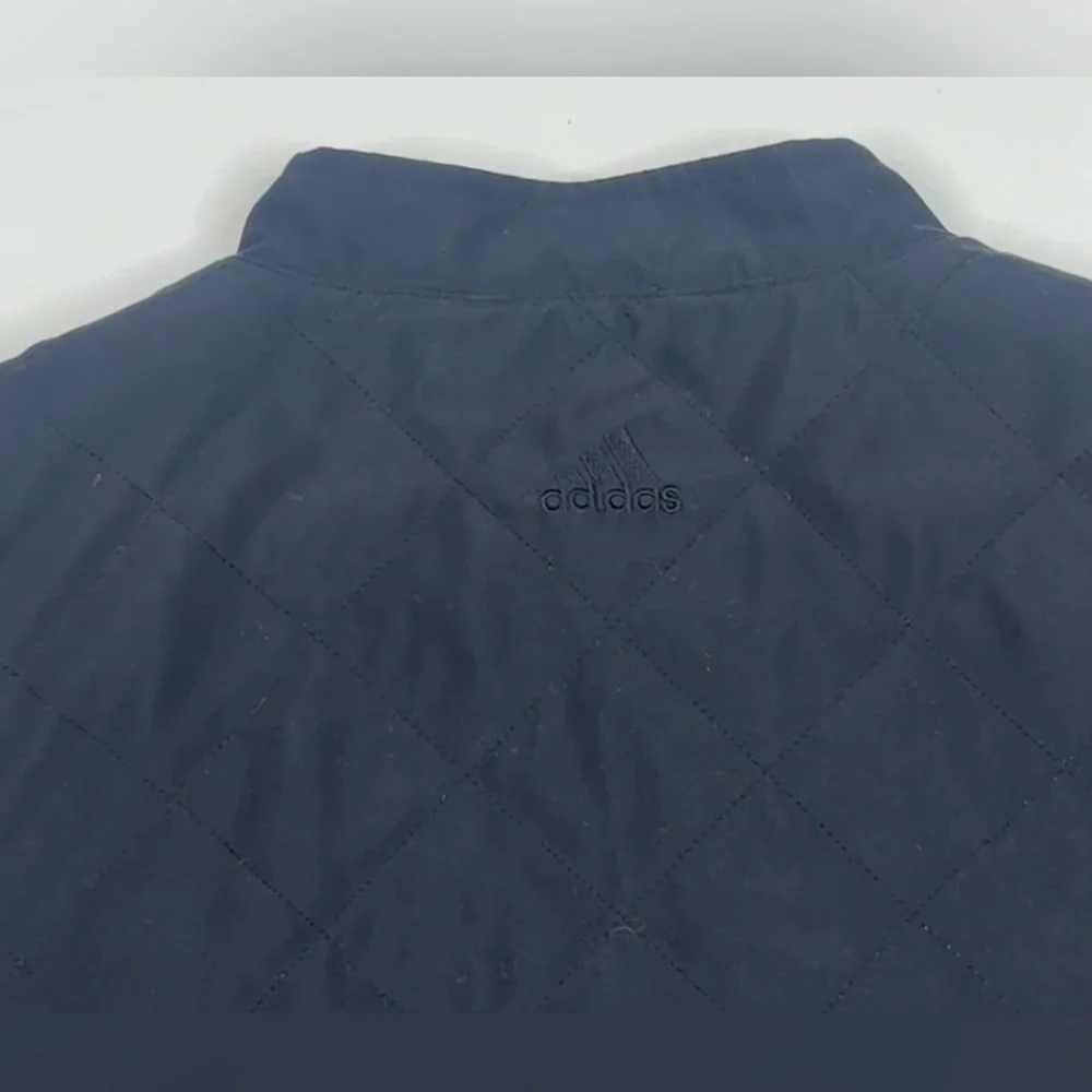 adidas Quilted Zip Off Sleeve Convertible Lined Jacket Vest Size Medium